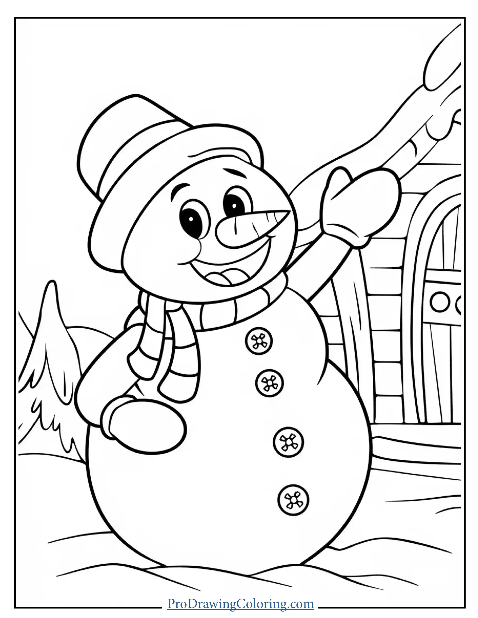 christmas snowman printable to color