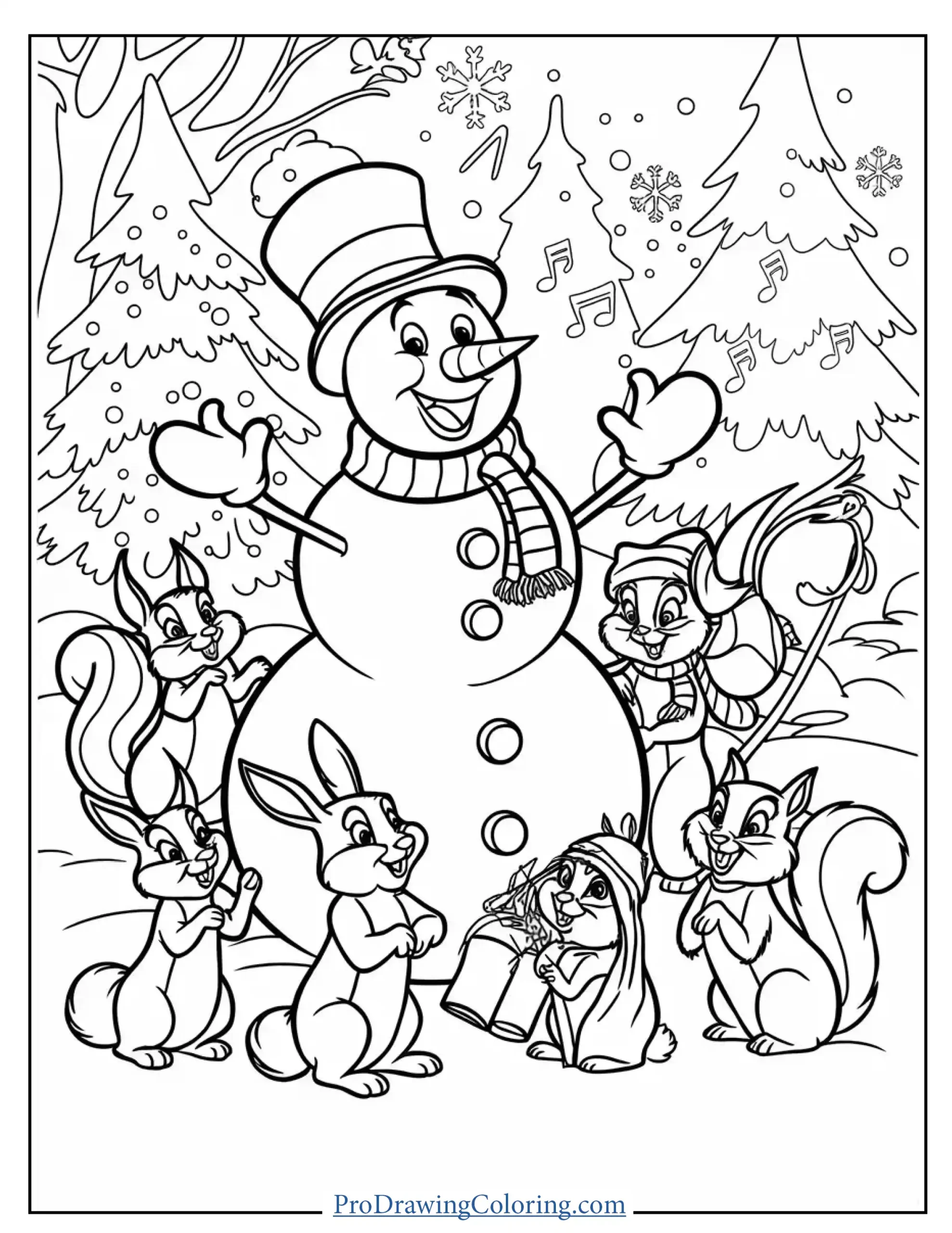 christmas snowman to color for adults