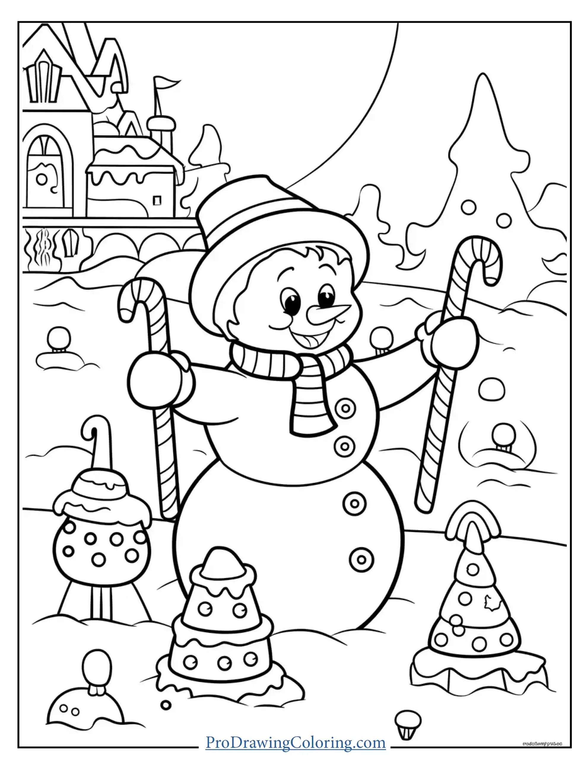 happy snowmen for coloring