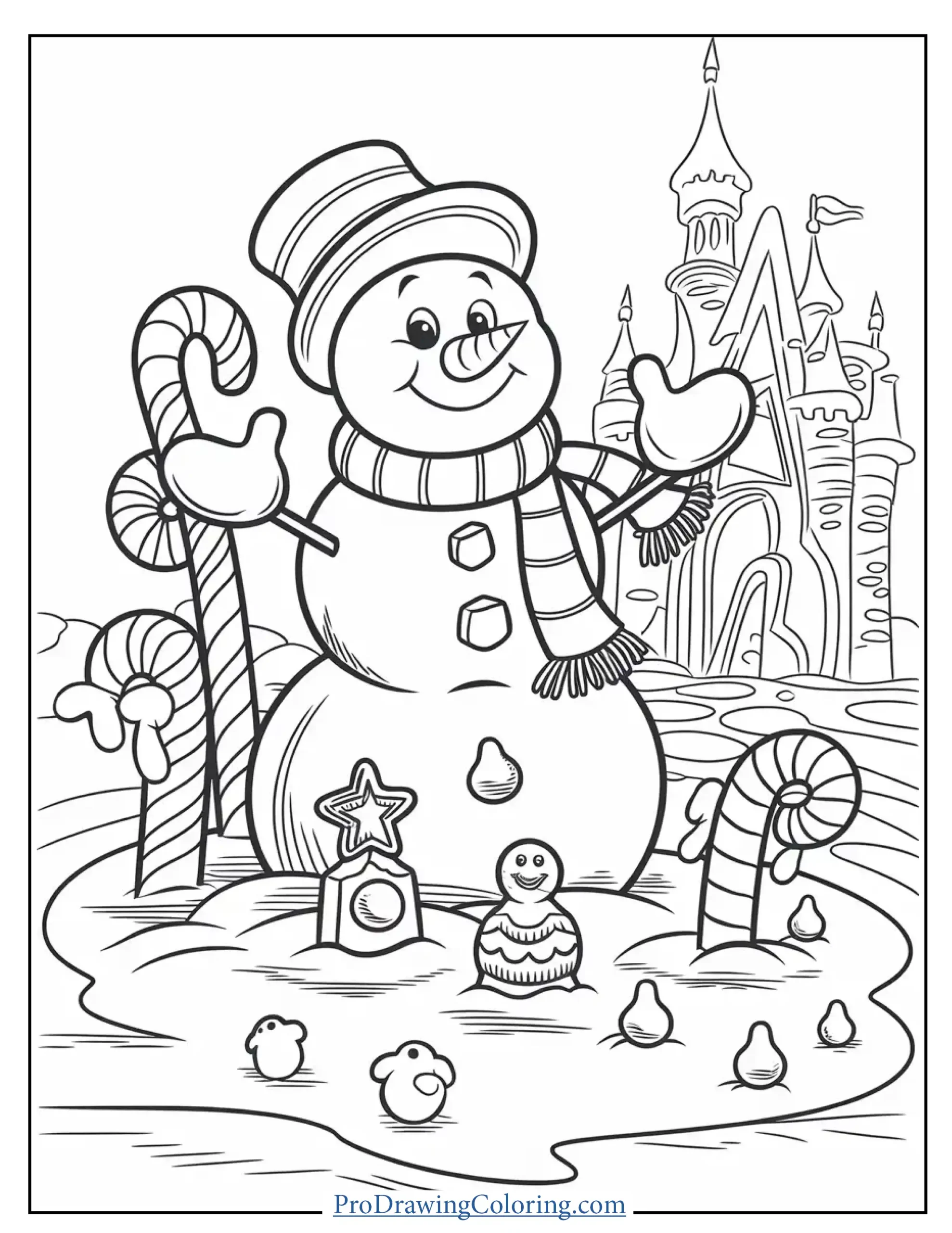 printable christmas snowman to color for adults