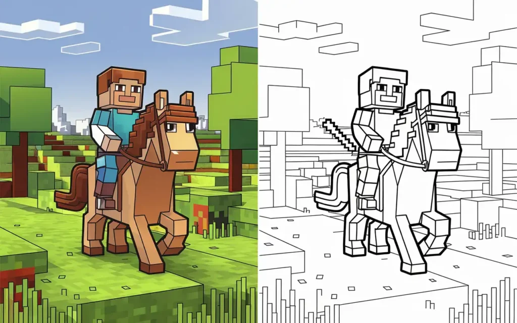 minecraft coloring pages