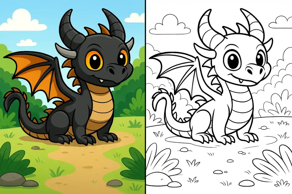 dragon coloring pages
