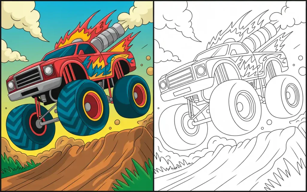 monster truck coloring pages