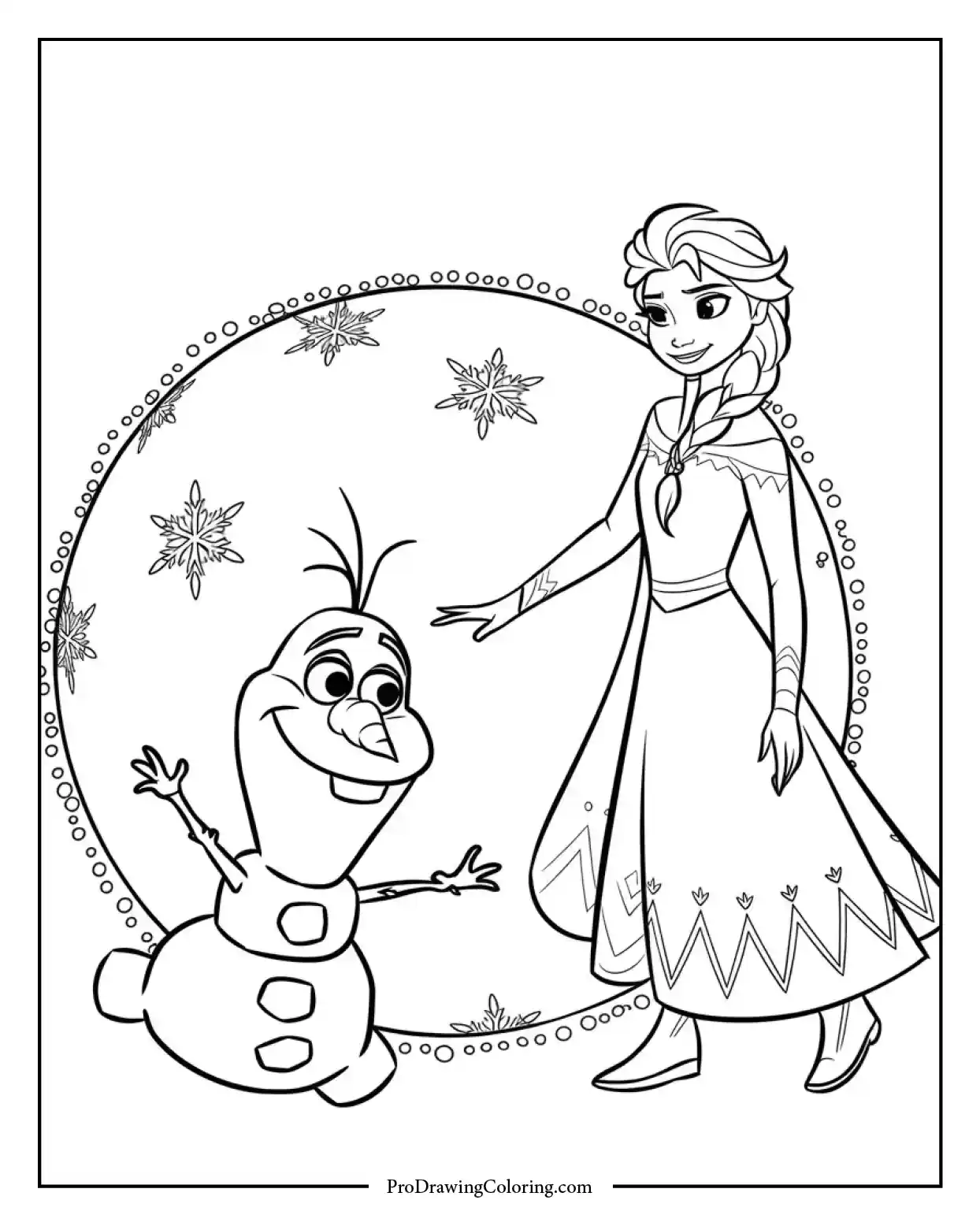 Olaf and Elsa tossing a snowball, playful winter moment