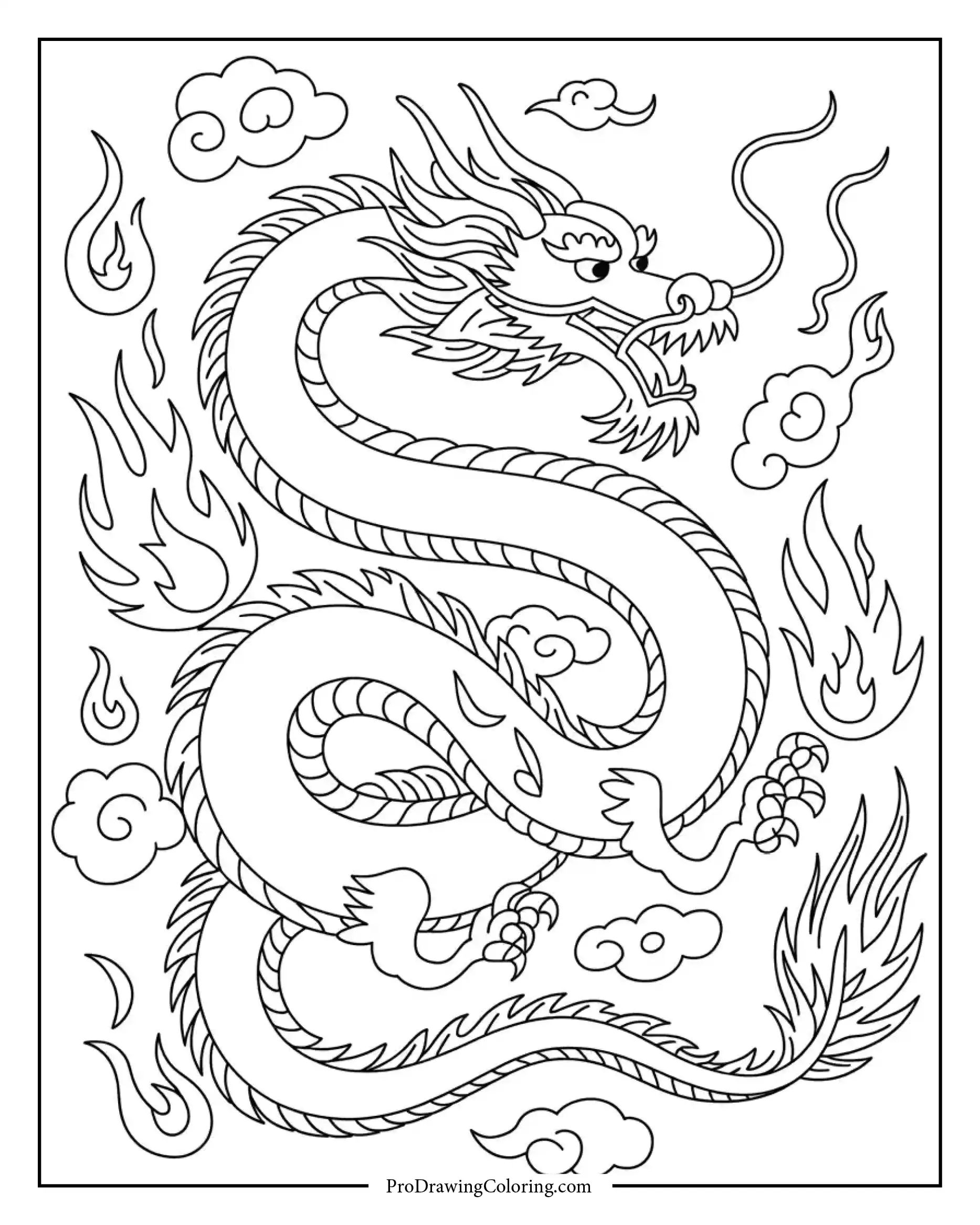chinese realistic dragon coloring page chinese realistic dragon coloring page