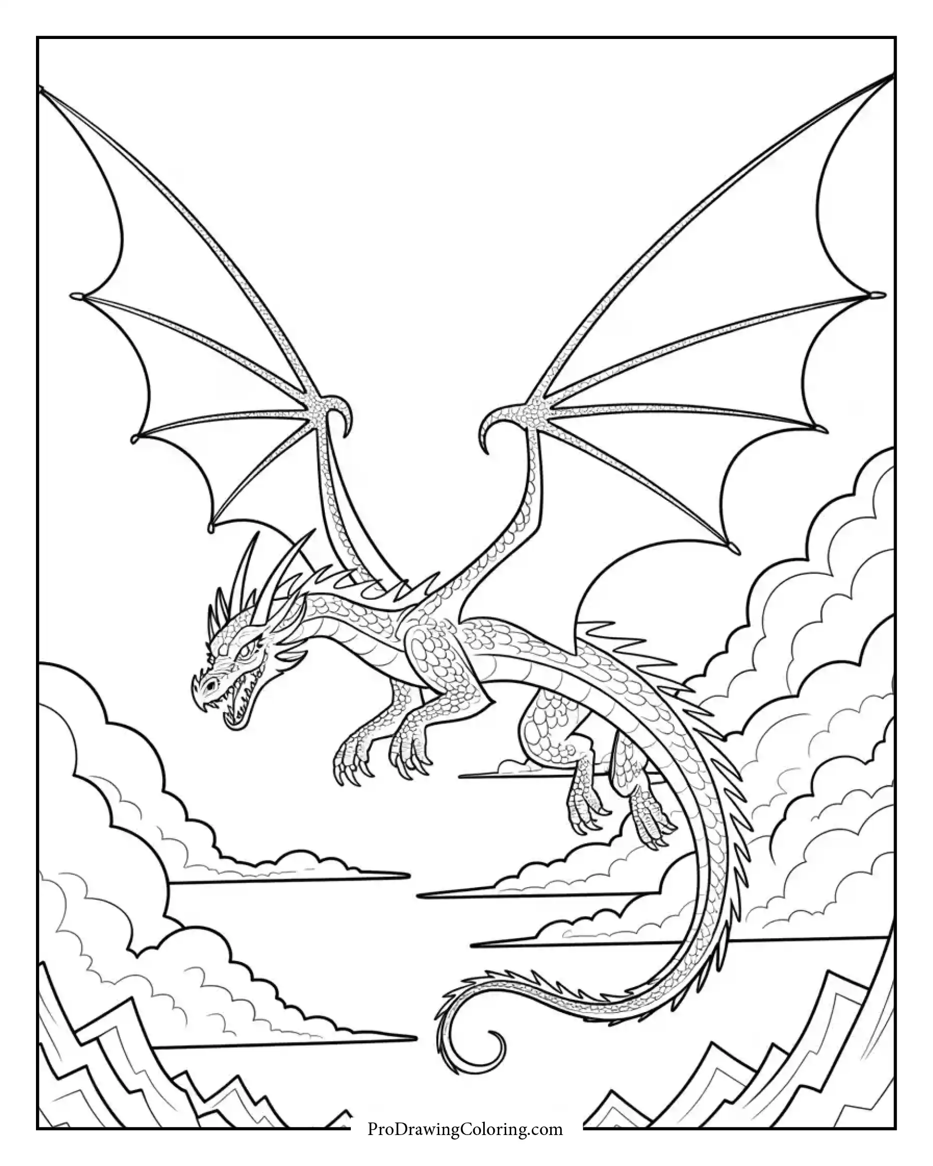 flying dragon realistic coloring page flying dragon realistic coloring page