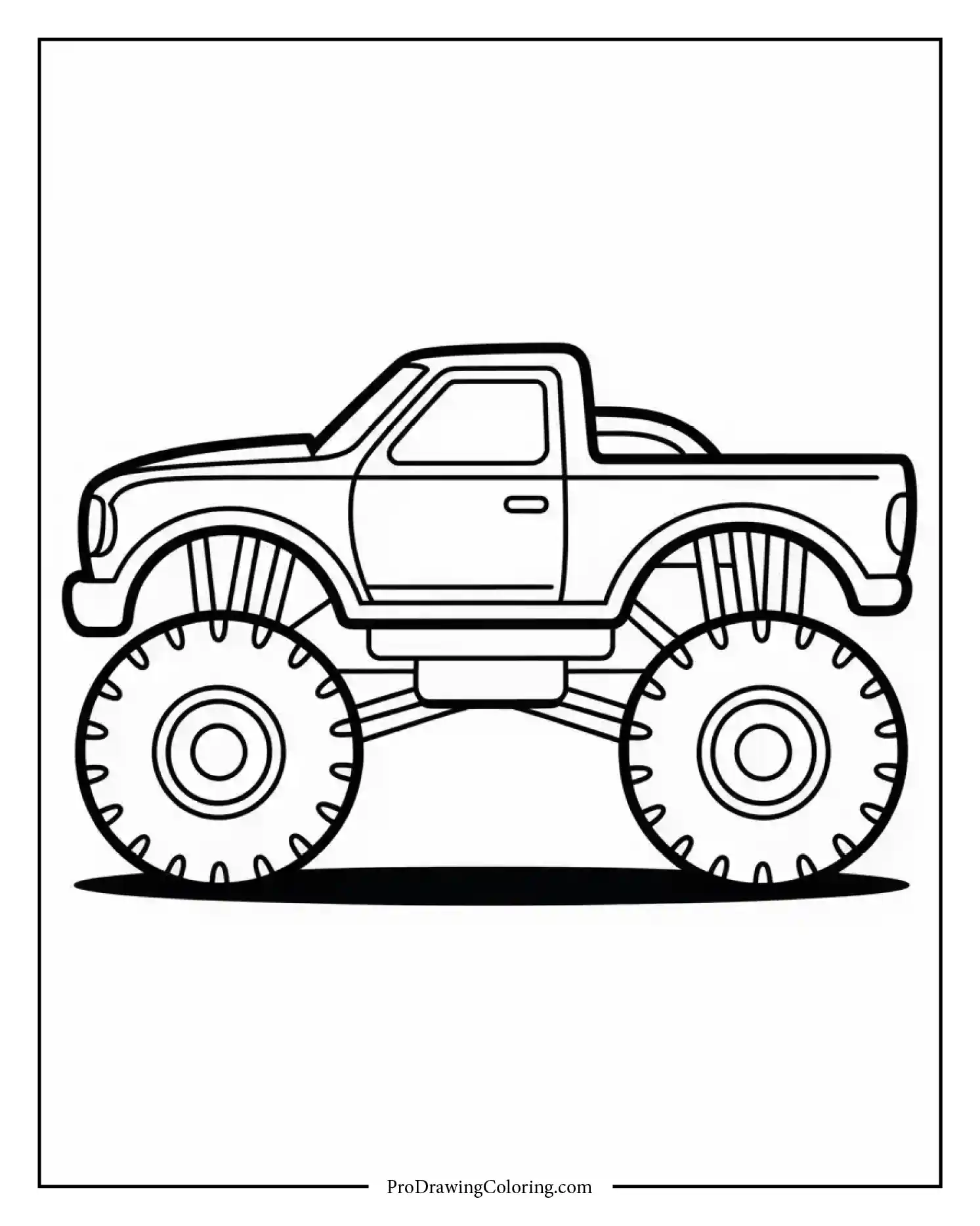 monster truck coloring page side view