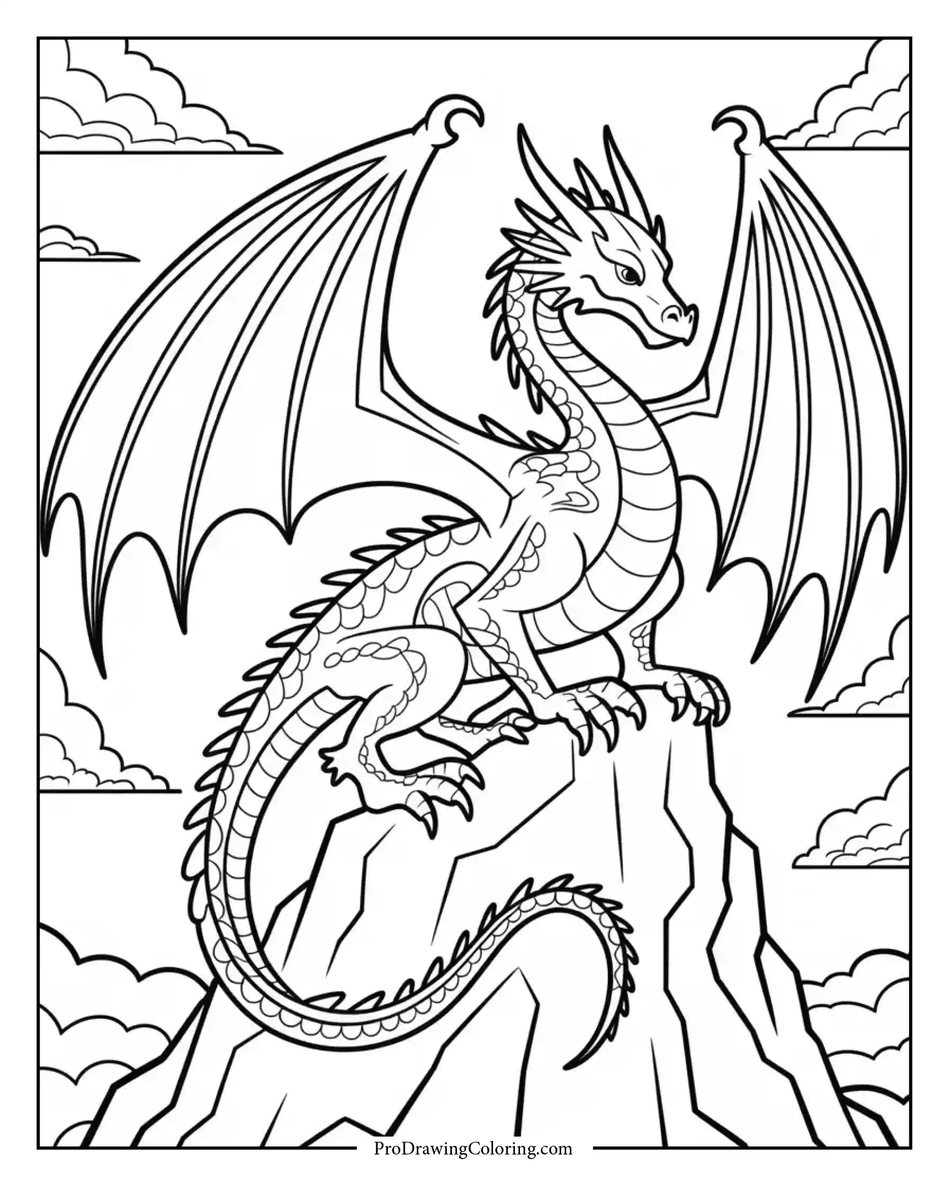 realistic dragon coloring page realistic dragon coloring page