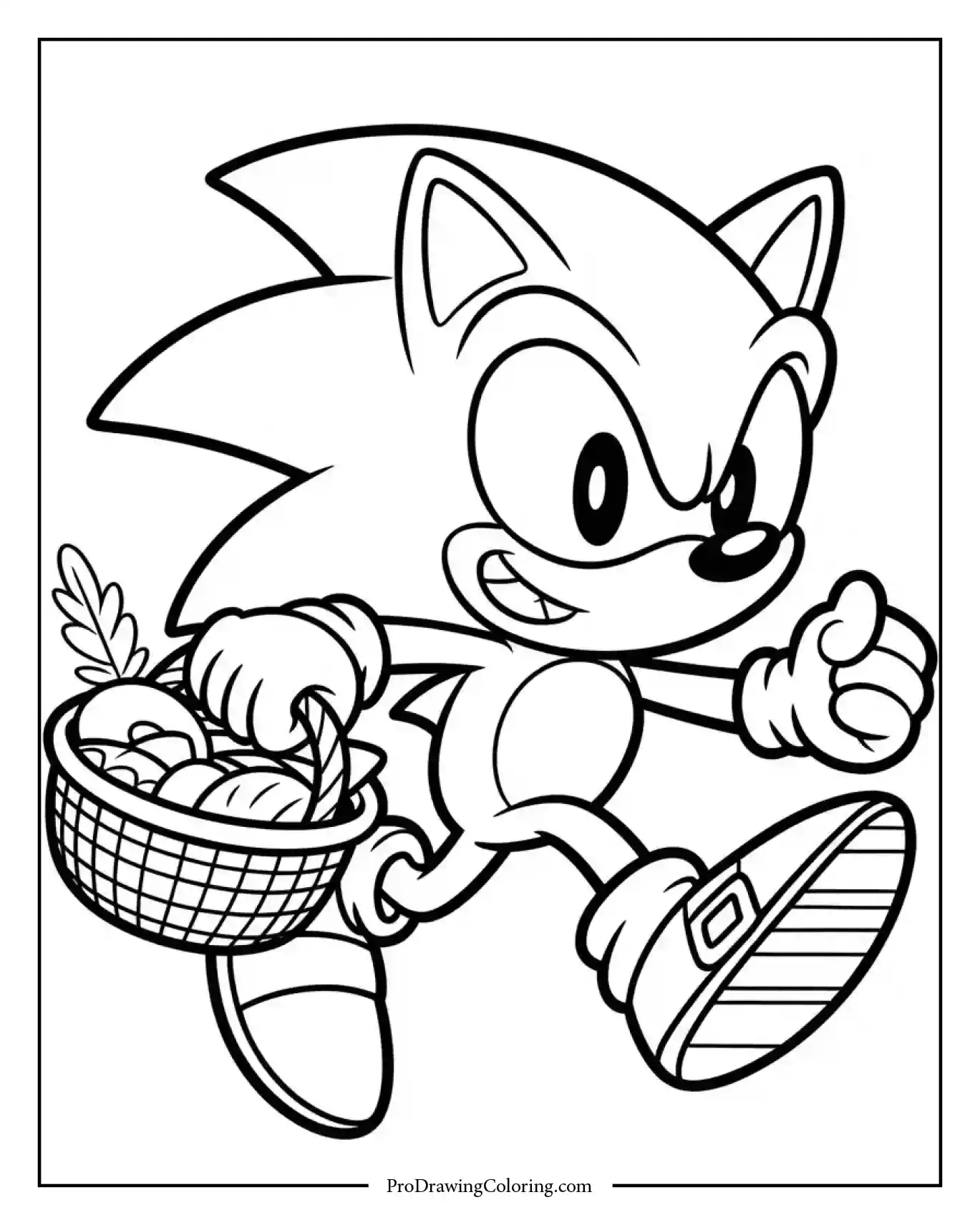 disney thanksgiving sonic Sonic the Hedgehog carrying a basket full of Thanksgiving food items