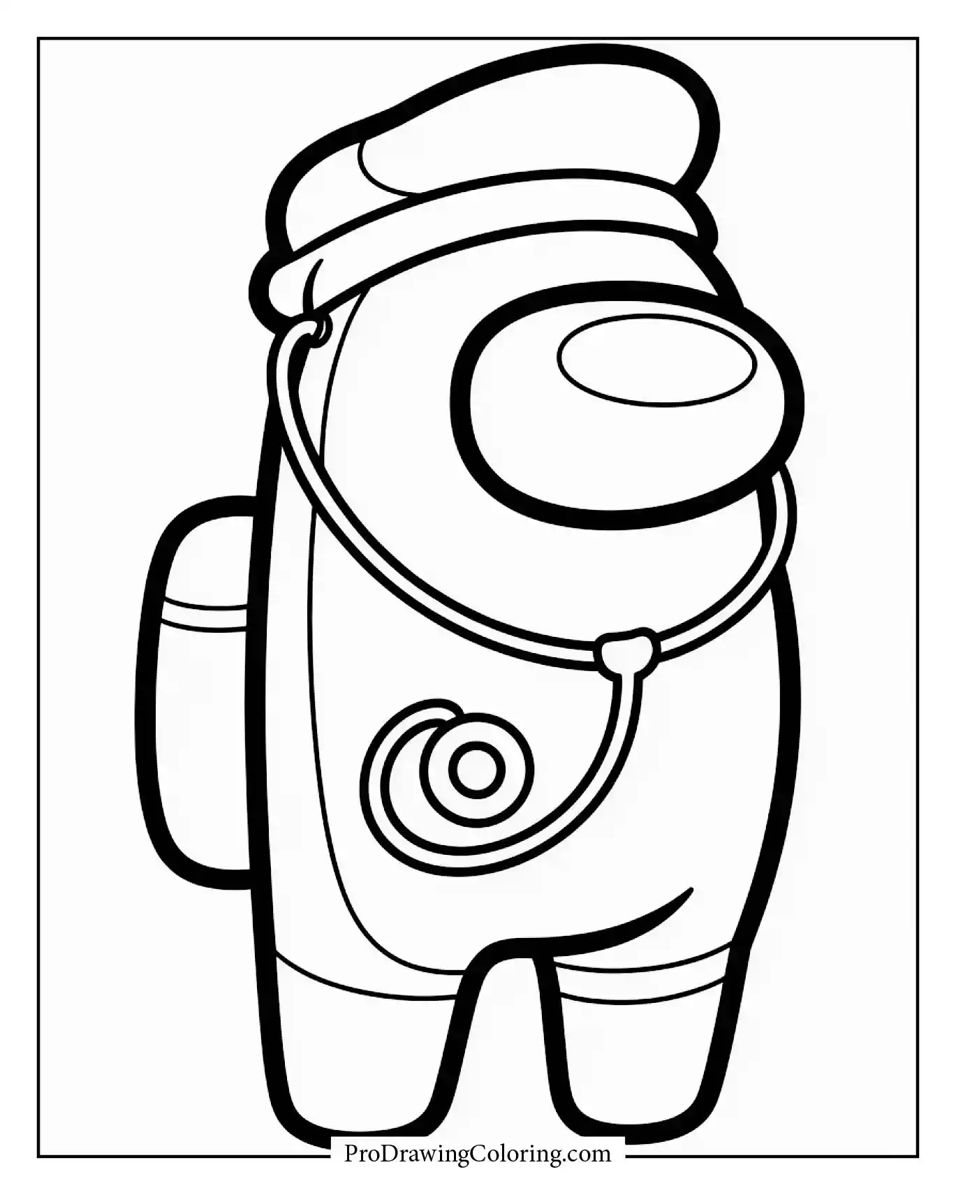Among Us coloring pages – doctor medical uniform crewmate