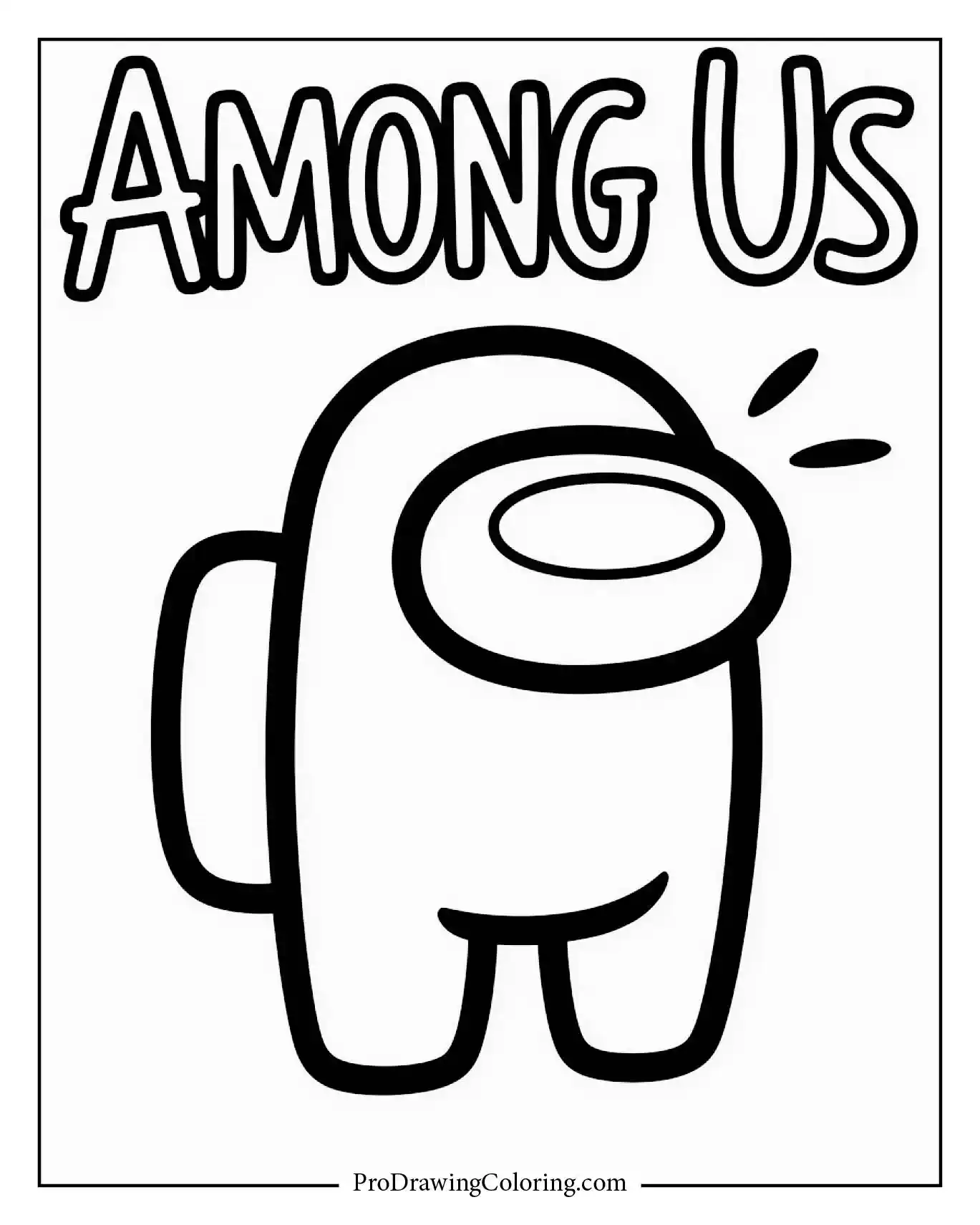 Among Us coloring pages – impostor venting quietly through hatch