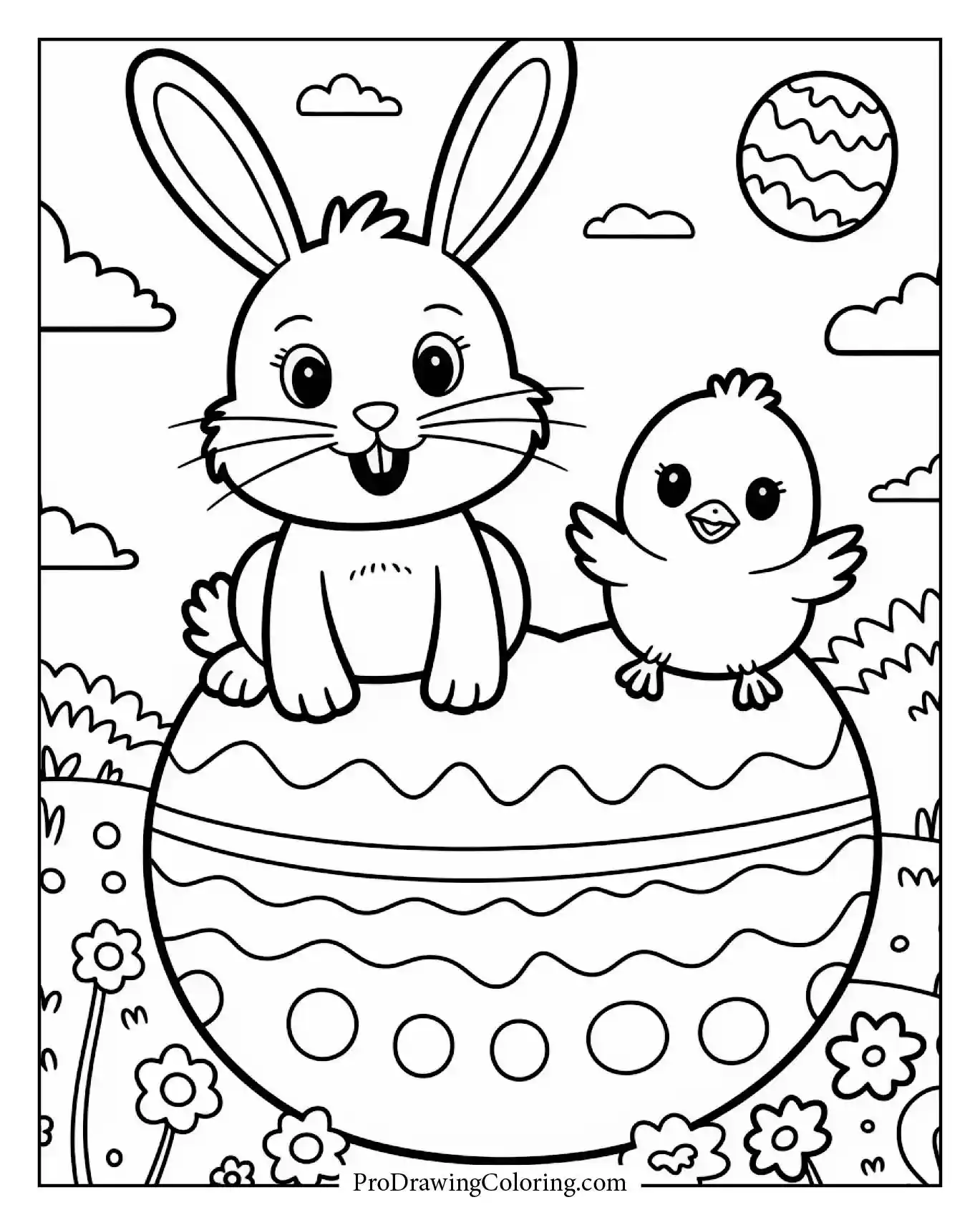 Easter Egg Coloring Pages – Free Printable PDF for Kids
