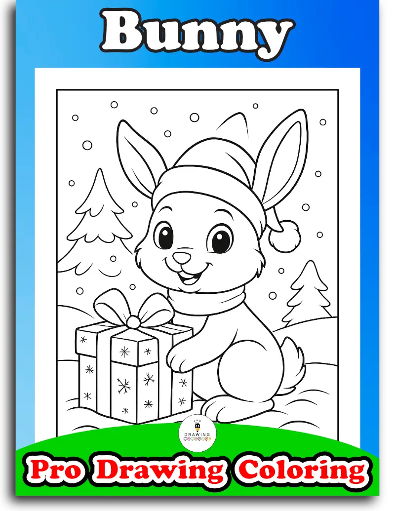 Cute bunny and rabbit coloring pages for kids, Easter holiday images.