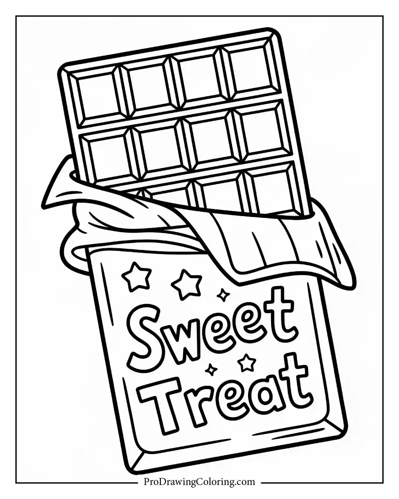 Sweet chocolate bar food illustration with wrapping