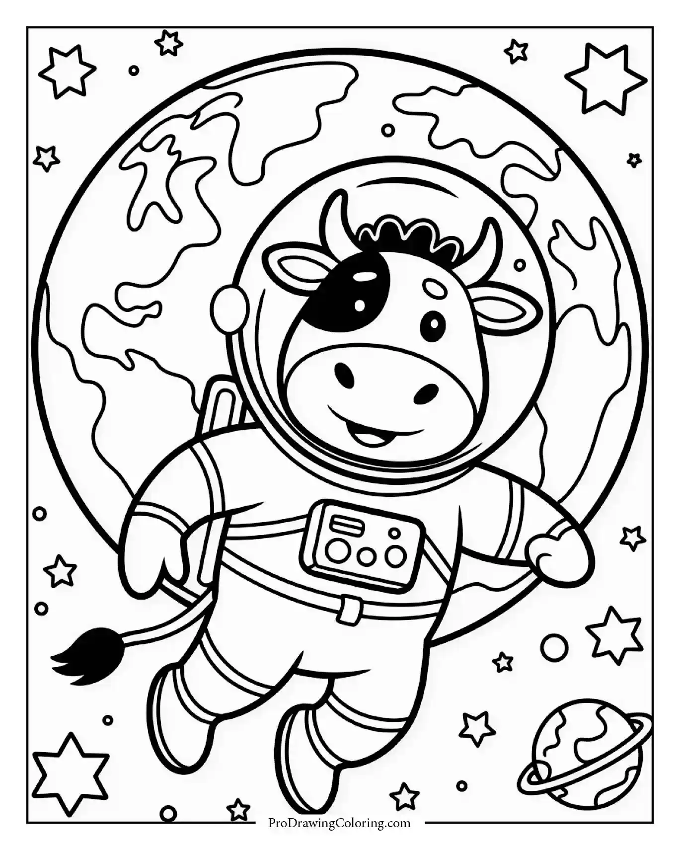 cow astronaut space free