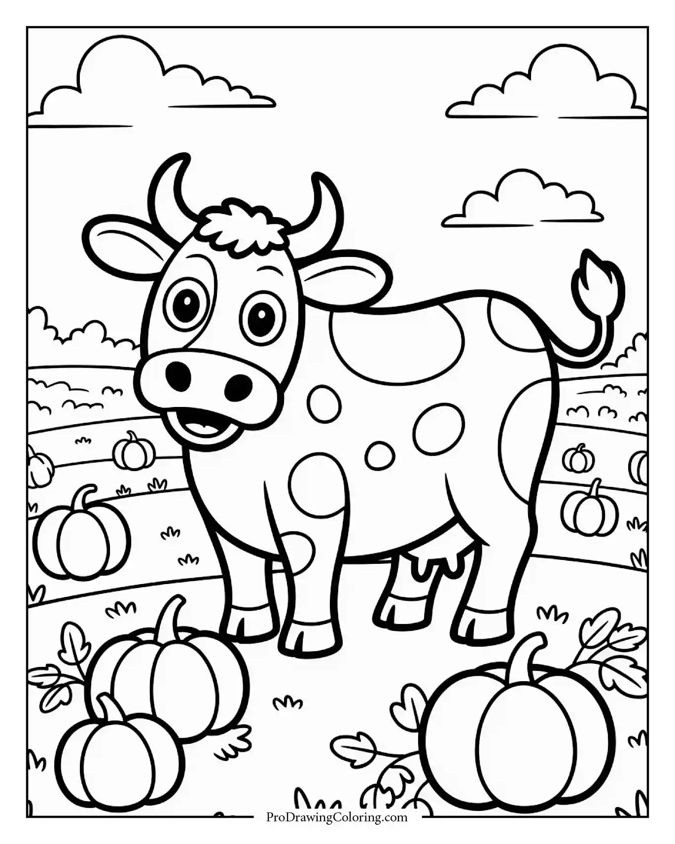 cow pumpkin field free sheet