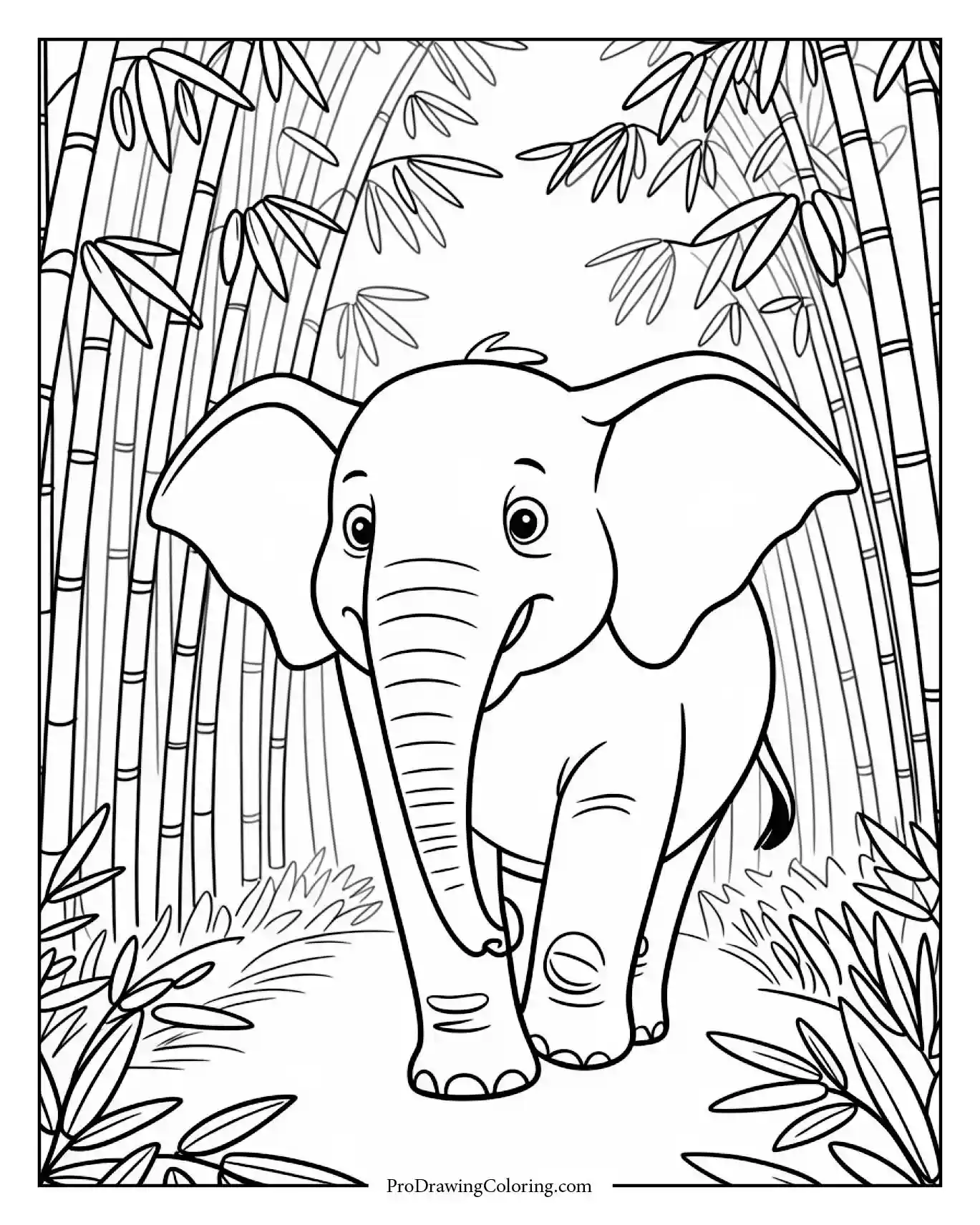 elephant china bamboo forest Elephant walking calmly among tall bamboo trees