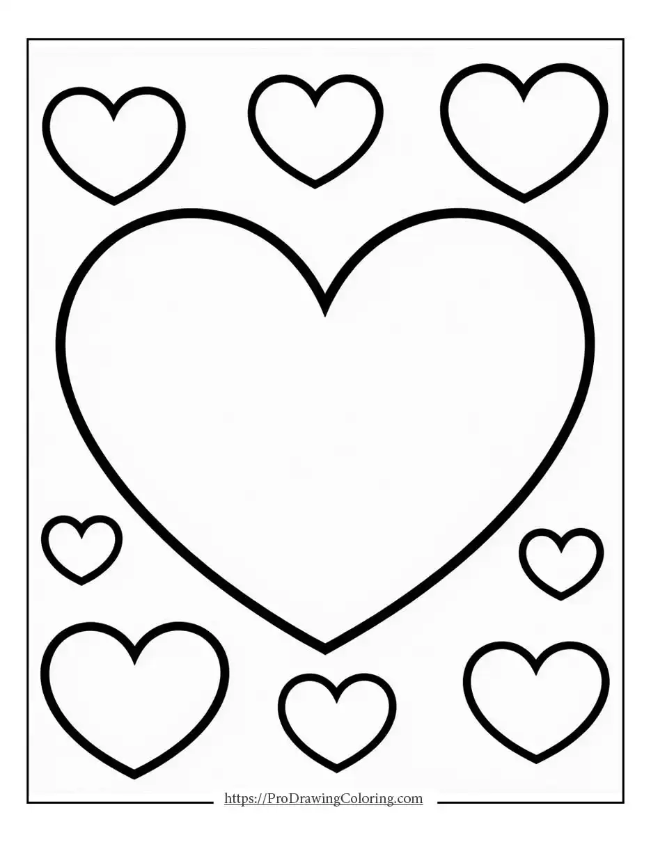 free printable coloring pages hearts designed for simple and enjoyable coloring