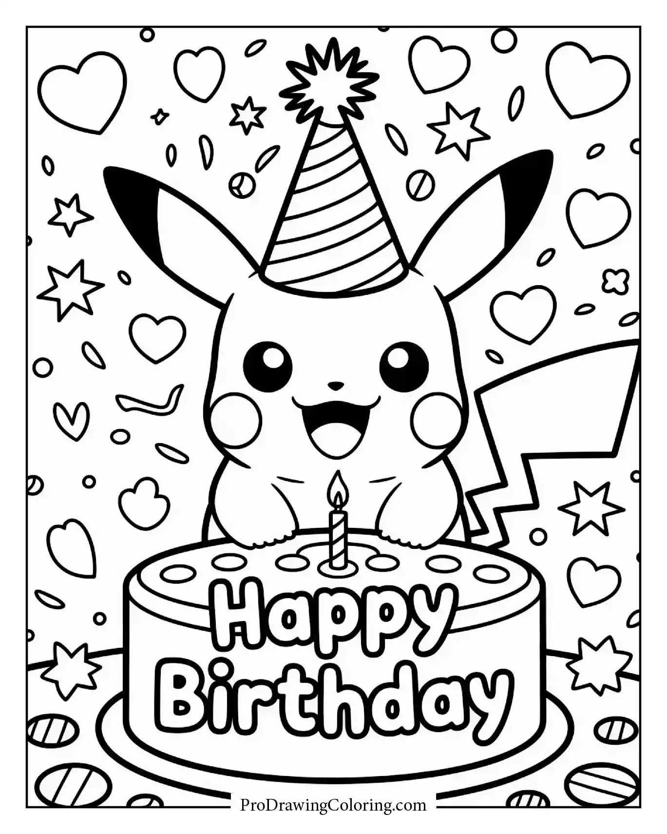 A Pikachu electric birthday scene with playful energy.