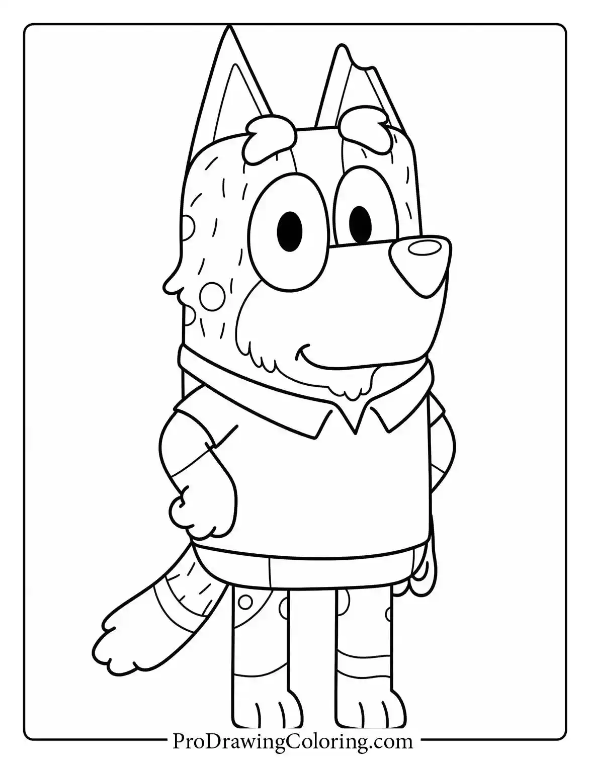 Grandad Bob standing happily in these easy printable coloring pages for kids.