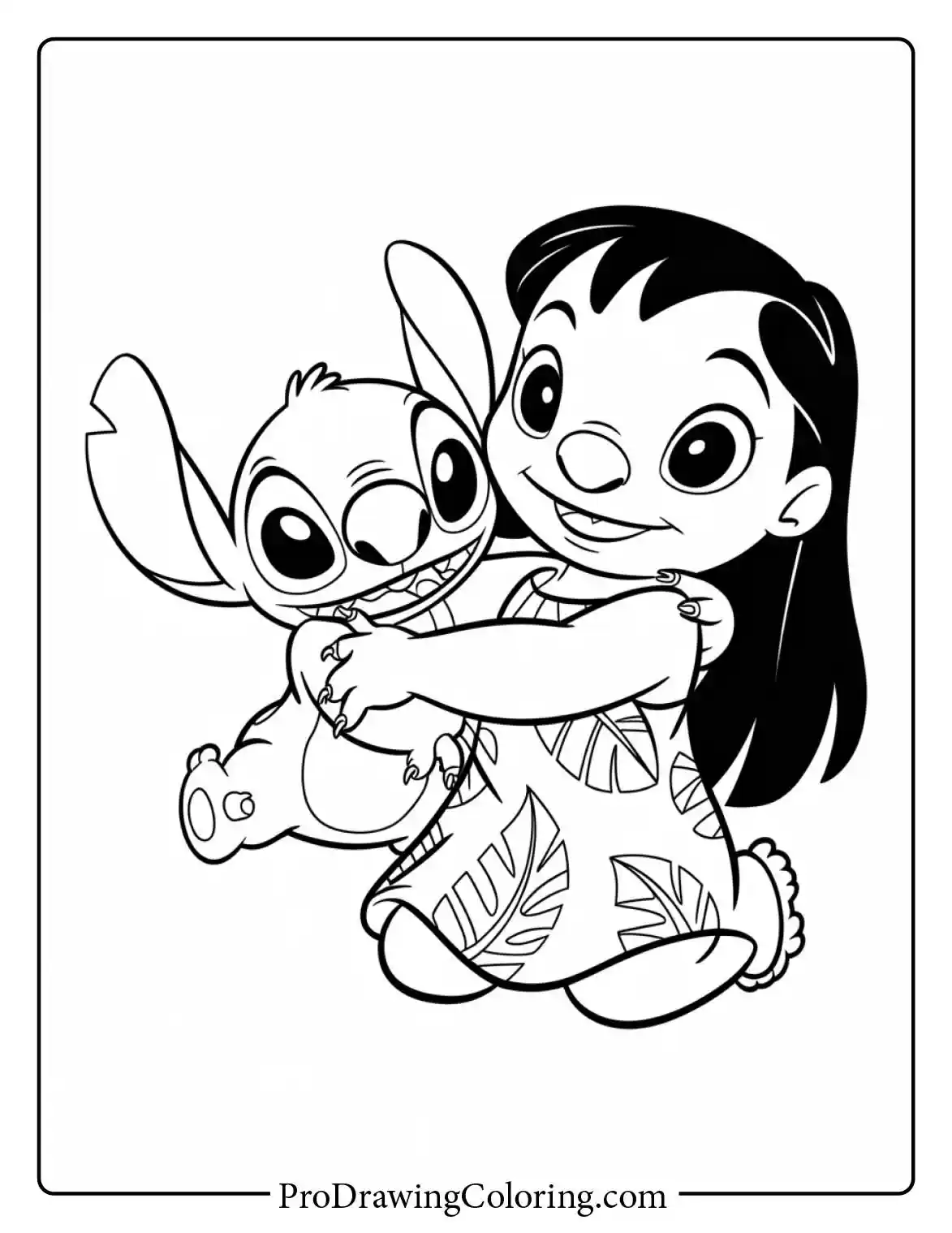Fun illustration with a happy character drawing perfect for kids to print.