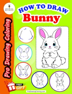 The official PDF workbook from Pro Drawing Coloring designed to help you draw a bunny step by step.