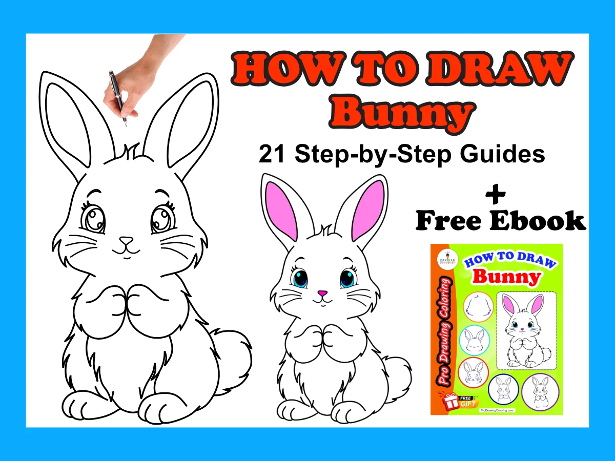 How to draw a bunny step by step tutorial