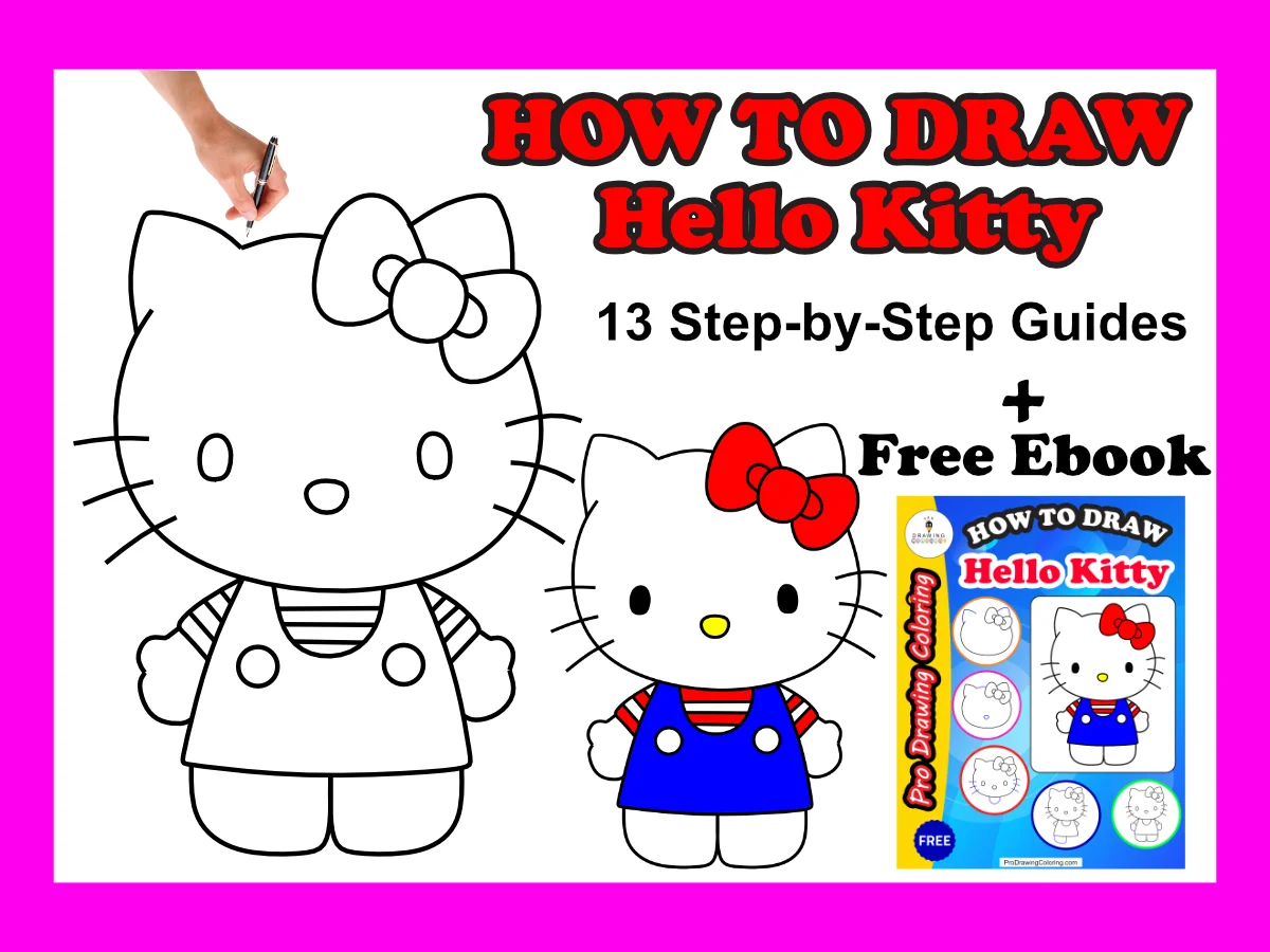 How to draw Hello Kitty step by step tutorial