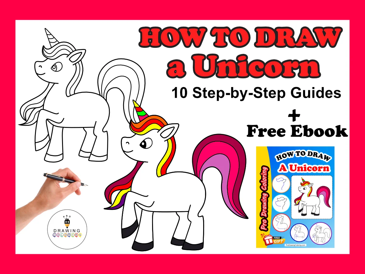 How to draw a unicorn step by step tutorial