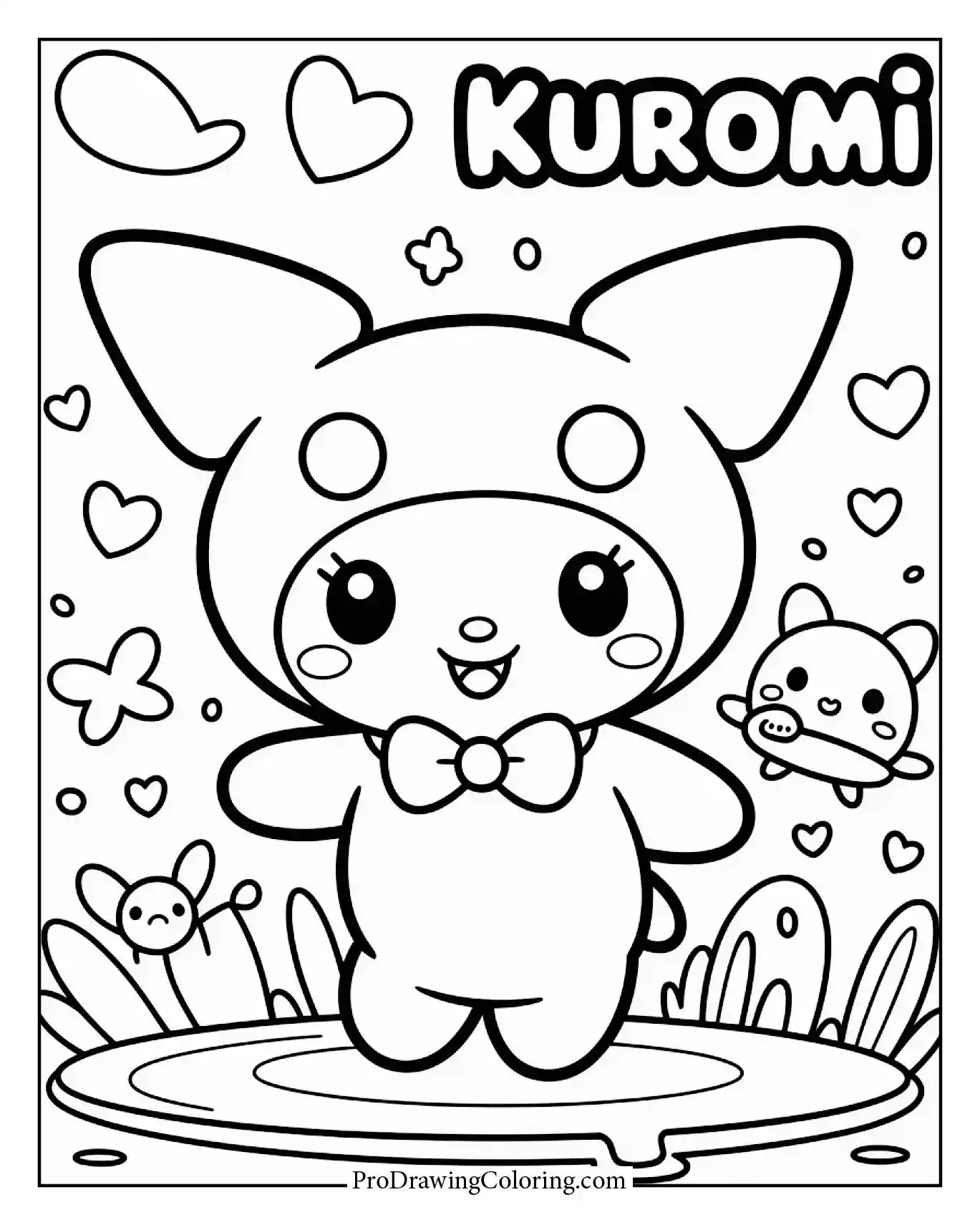 Playful Kuromi and My Melody, cute Sanrio aesthetic, filled with charm for your next activity.