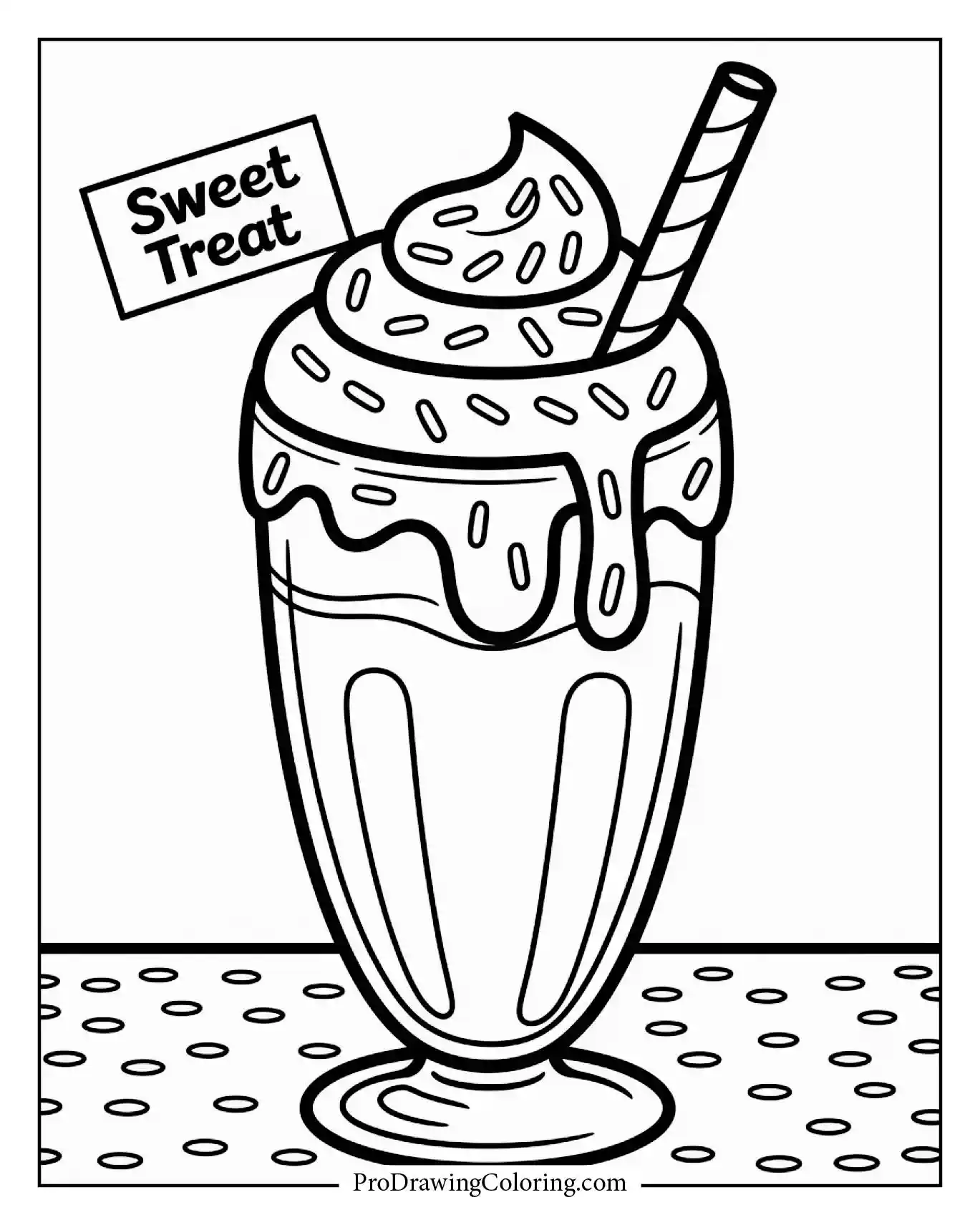 Refreshing milkshake food artwork with whipped cream