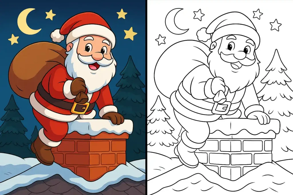 santa coloring page