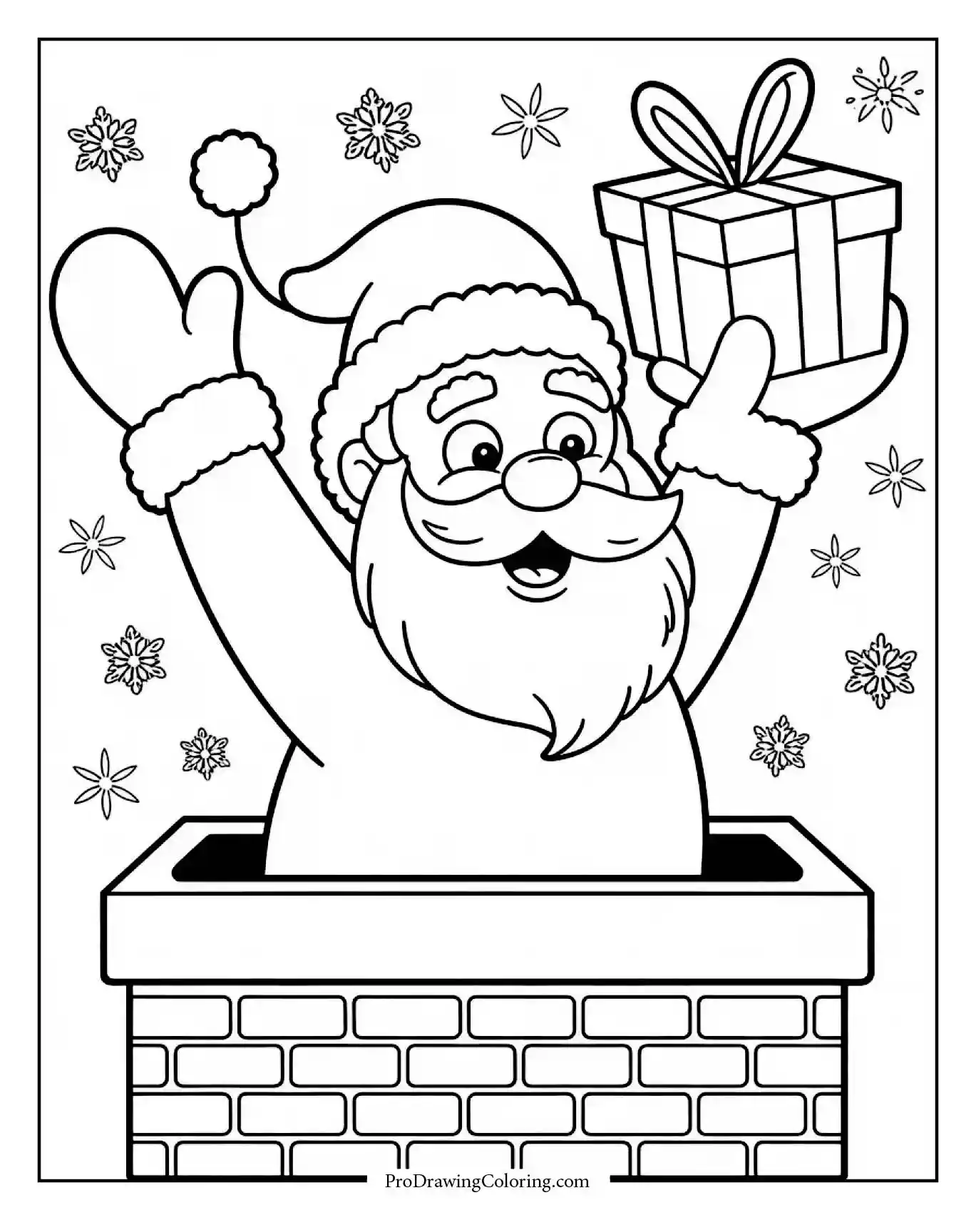 santa falling into chimney funny Comical Santa Claus falling into chimney with presents in humorous style