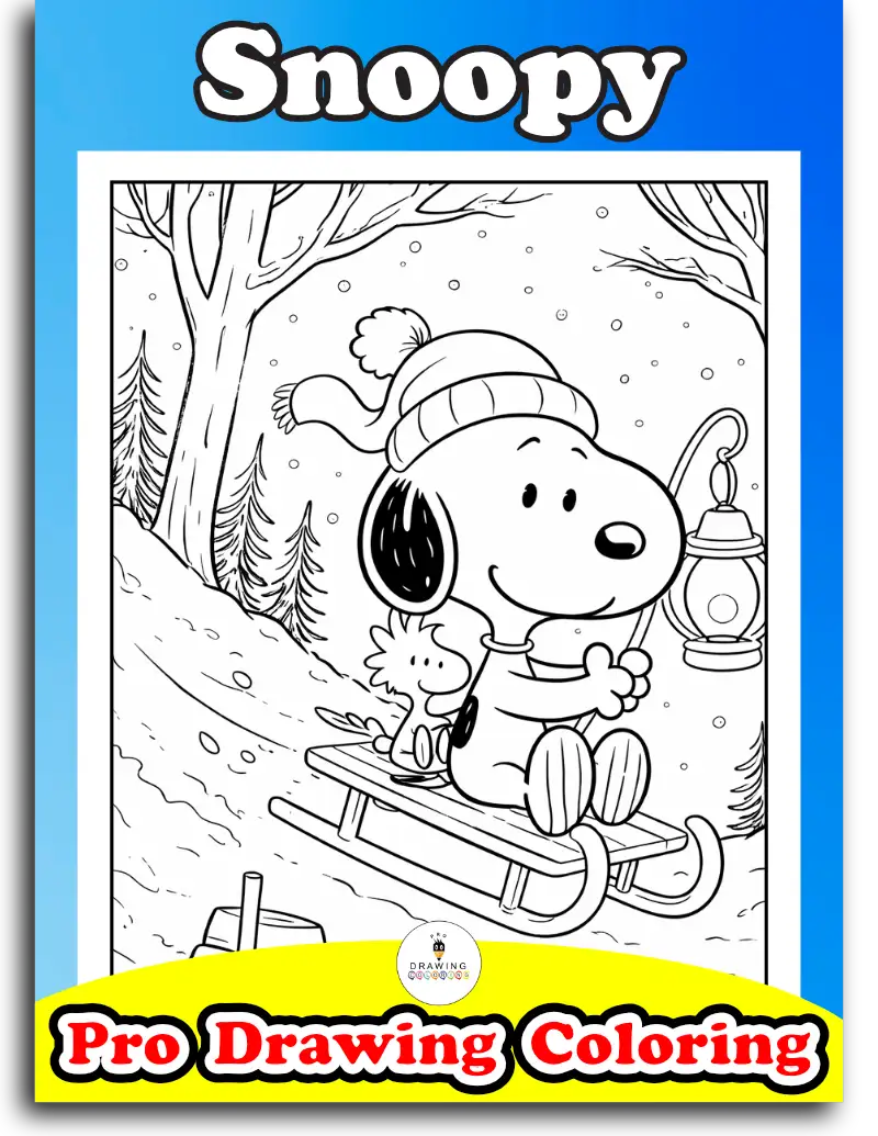 Printable Snoopy coloring pages character pictures for fans.