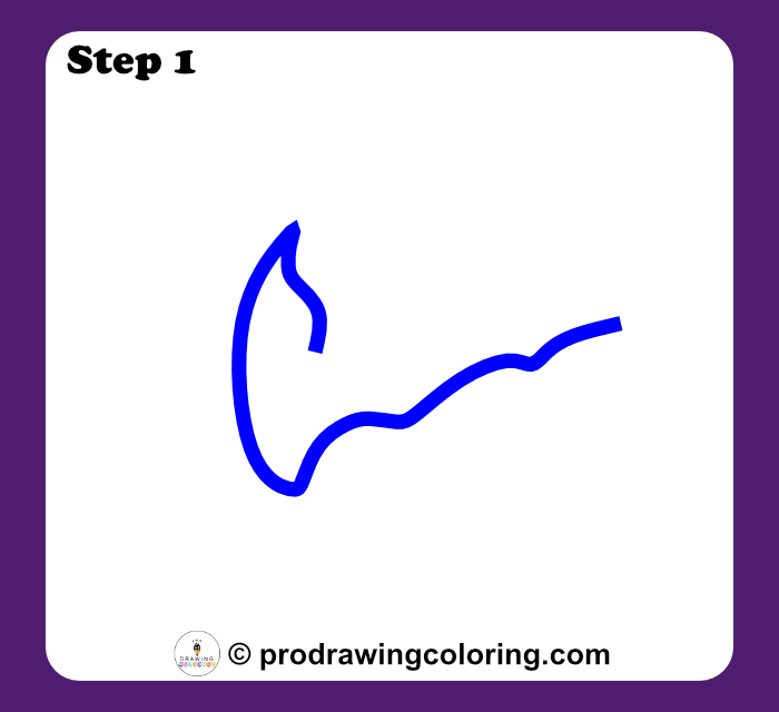 Dragon snout profile in a step by step dragon drawing tutorial for beginners.