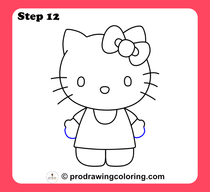 Hello Kitty arms finished with smooth rounded hands.