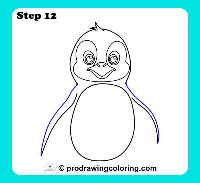 Penguin wings finished with smooth rounded ends.