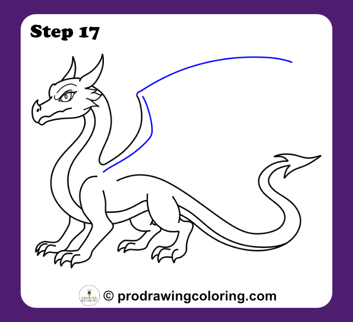 Dragon main wing bone drawn as an elegant outward arch.