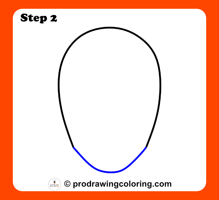 How to draw Spiderman easily by closing the head shape with a jawline curve.