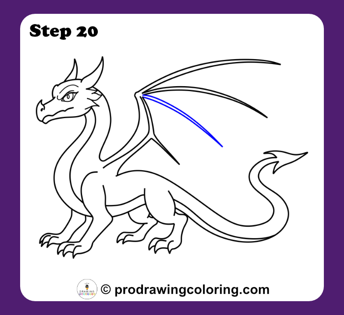 Dragon wing frame completed with three supporting ribs.