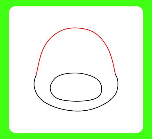 Step by step how to draw a cow head using simple curved lines for beginners.