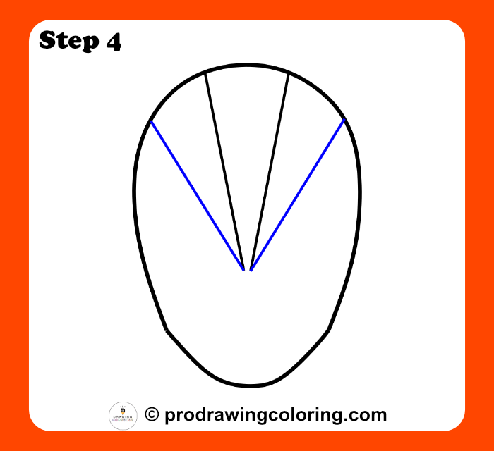 Vertical mask sections for an easy Spiderman drawing tutorial for beginners.