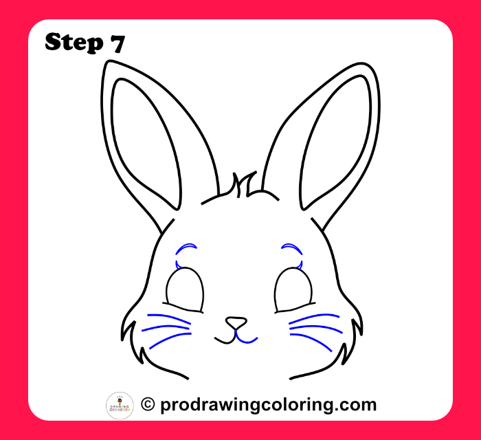 Adding whiskers and delicate eyelash details to the face.