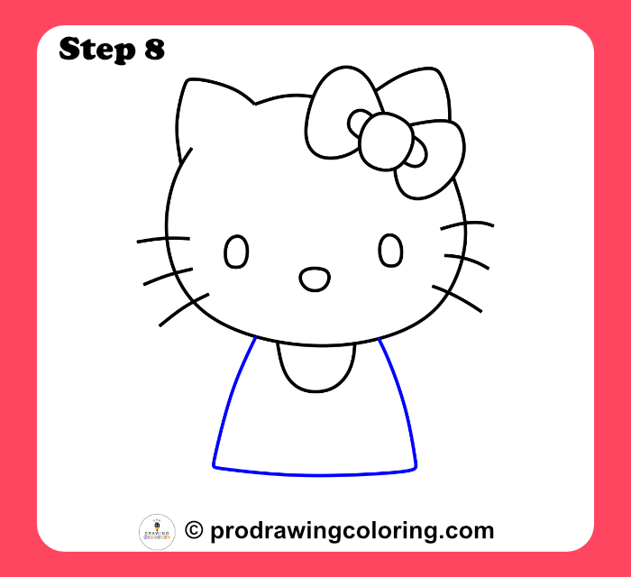 Hello Kitty dress sketched as a simple trapezoid shape.