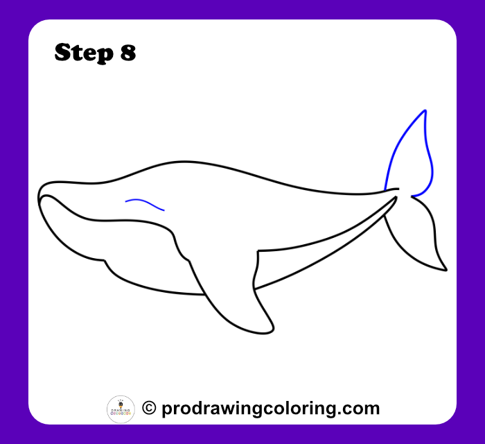 Finishing the tail fin and marking the eye position on the shark.