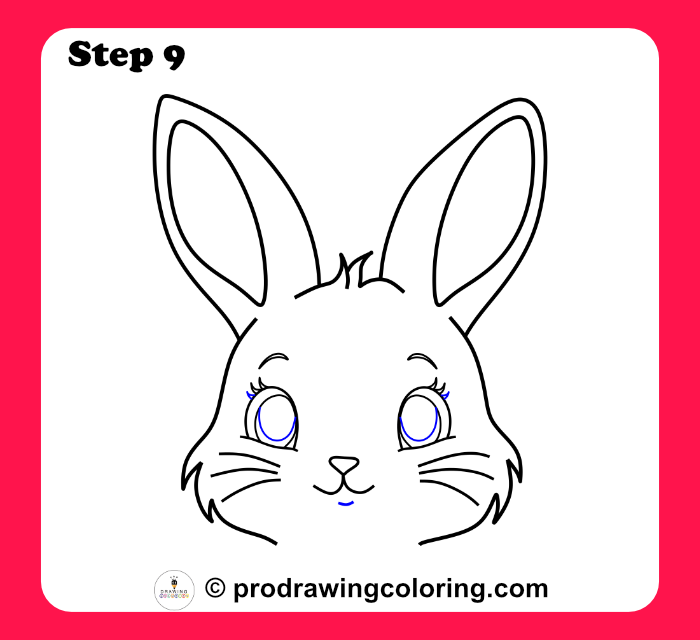 Finishing the mouth and chin structure with a small horizontal line.