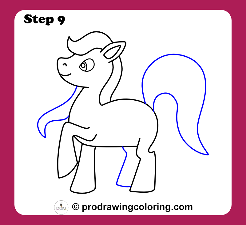 Unicorn tail and mane flowing hair to create beautiful drawings of unicorns.