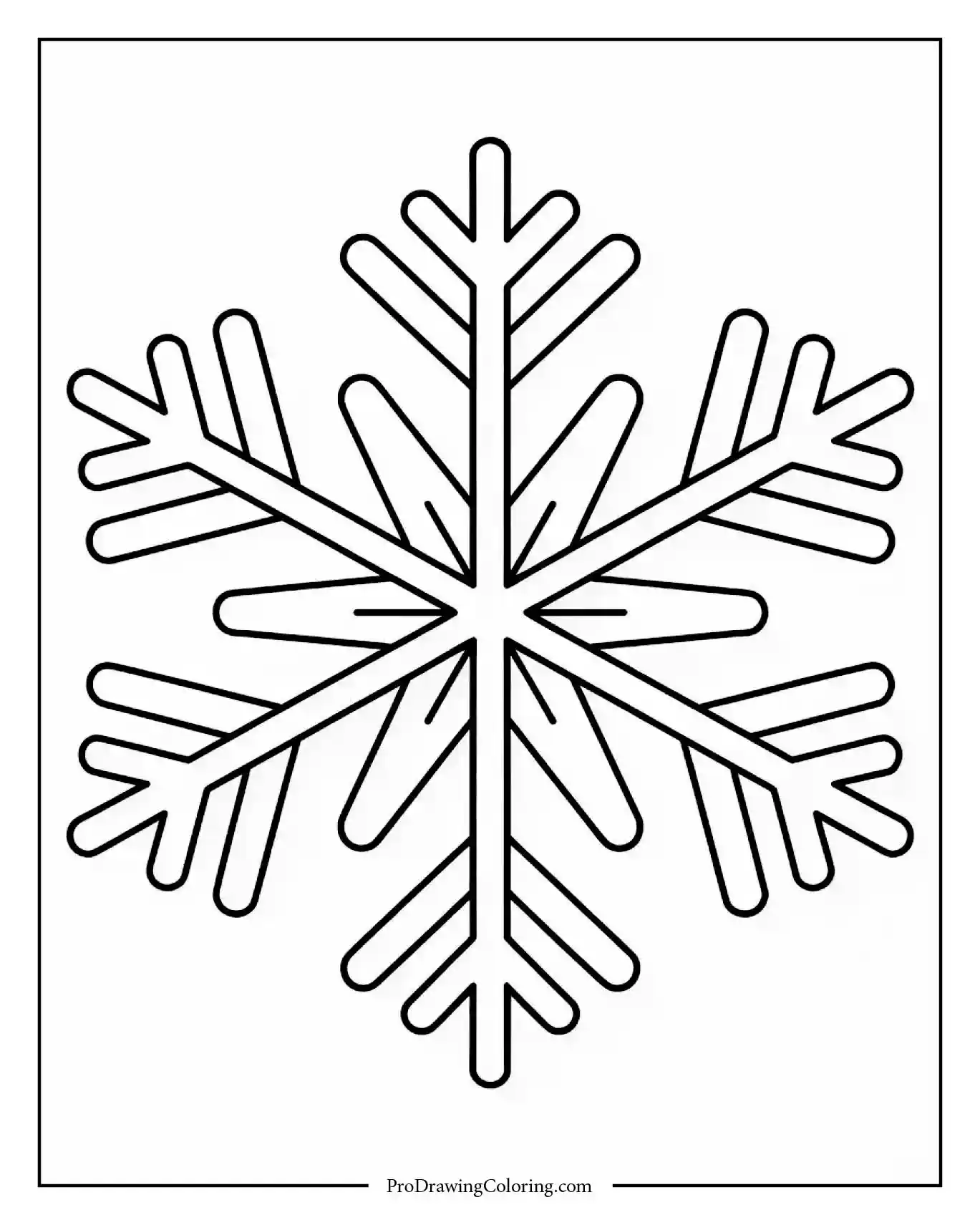 winter snowflake outline Outline of a big snowflake with clear lines